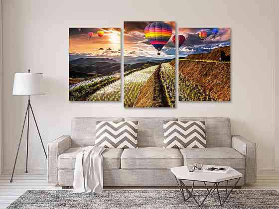 Модульная картина в гостиную / спальню Повітряна куля  Art-601_3 Киев