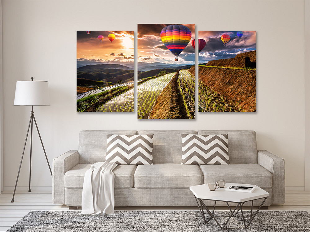 Модульна картина у вітальню/ спальню Повітряна куля    Art-601_3 Київ - фото 2