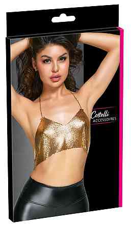 Золотистый топ Cottelli Collection Metal Top 2450453 Gold S-L Sex Aura Киев