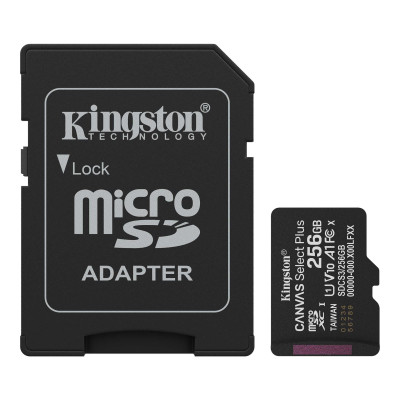 Карта пам&apos;яті Kingston 256GB microSDXC class 10 UHS-I V10 A1 Canvas Select Plus (SDCS3/256GB) Вінниця - фото 1
