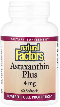 Астаксантин Natural Factors Astaxanthin Plus 4mg 60 гел капс Киев