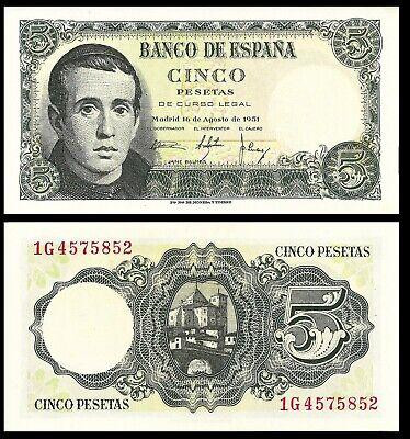 Испания / Spain 5 Peset 1951 Pick 140 UNC Полтава - фото 1