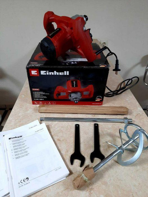 Электрический строительный миксер для раствора Einhell TC-MX 1200 E : 1200 Вт, 680 об/мин (4258545) Киев - изображение 10