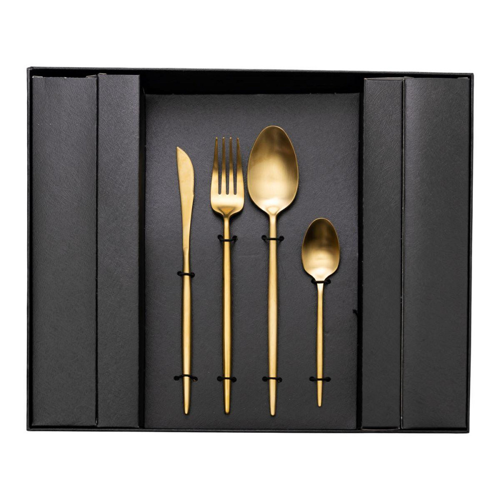 Набір столових приборів 24 предмети столовий набір на 6 персон Золотистий HP-20-17 Київ - фото 7