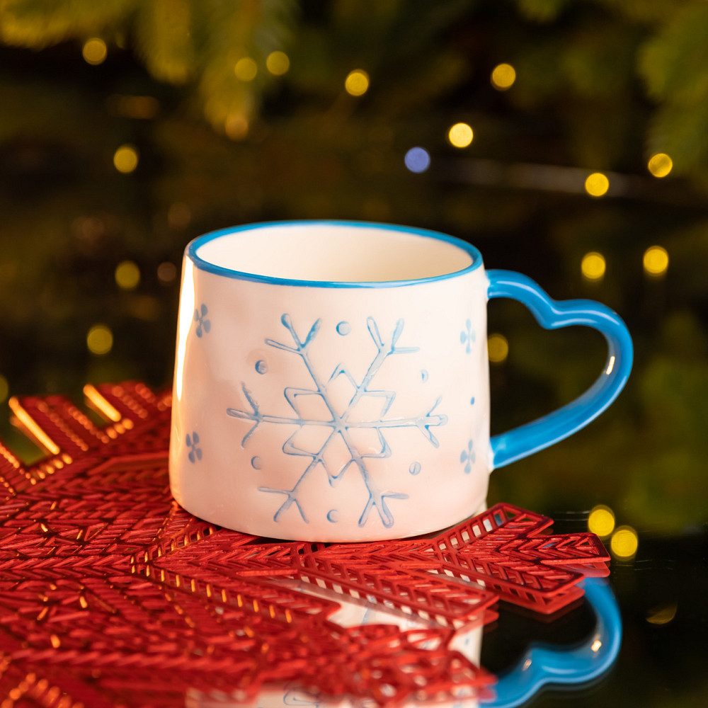 Чашка Снежинка новогодняя фарфоровая 350 мл Киев - изображение 4