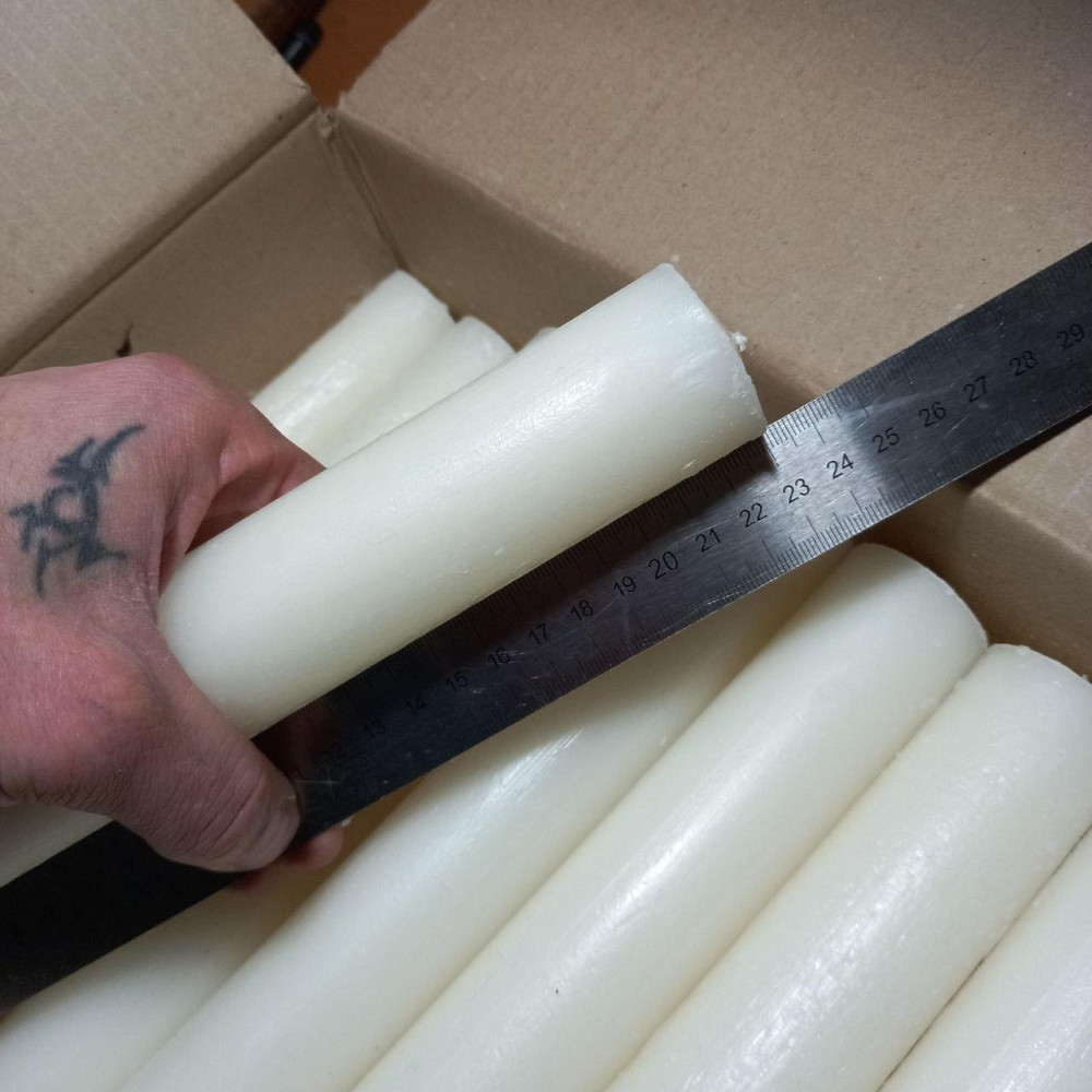 Свеча хозяйственная парафиновая 24×4 см — белая толстая свеча длительного горения (72 часа) Харьков - изображение 5
