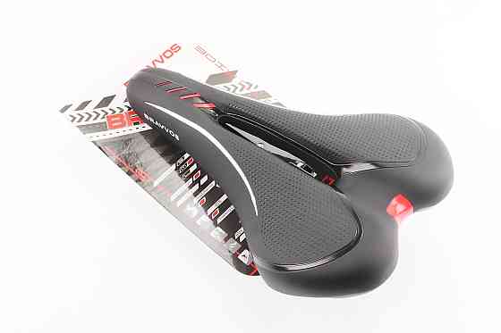 Сидіння MTB 280x160мм, чорно-біло-червоне YF-1050 Київ