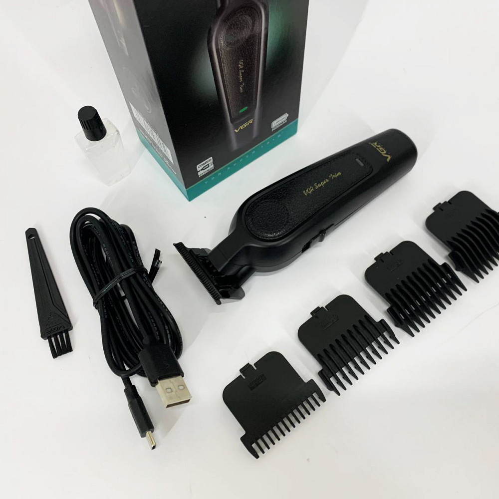 Акумуляторний універсальний тример для стрижки VGR V-995, Машинка волосся міцна, Бритва для бороди UT-95 Київ - фото 6