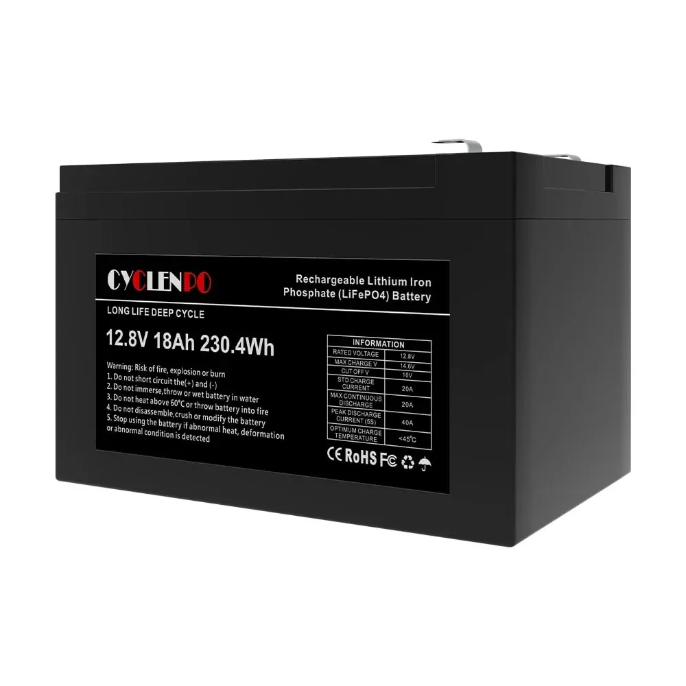 Акумуляторна батарея літій-залізо-фосфатна 12.8В 18Аг Cyclen 12.8V 18AH LiFePo4 (44-00077) Київ - фото 4