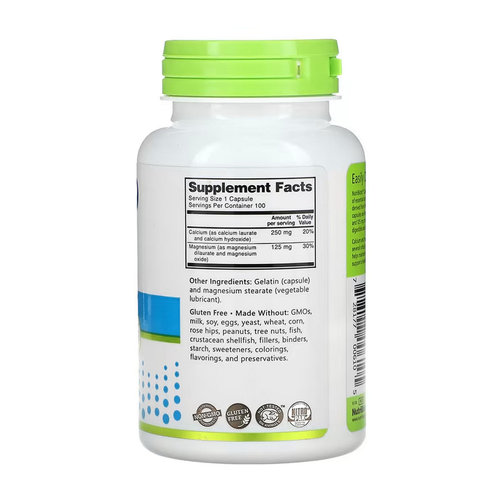 Кальций и Магний Nutribiotic Calcium Magnesium 100 капс Киев - изображение 2