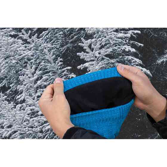 Водонепроникна шапка Dexshell Heathered Rib Knit Beanie, onesize (56-58 см), блакитний Київ