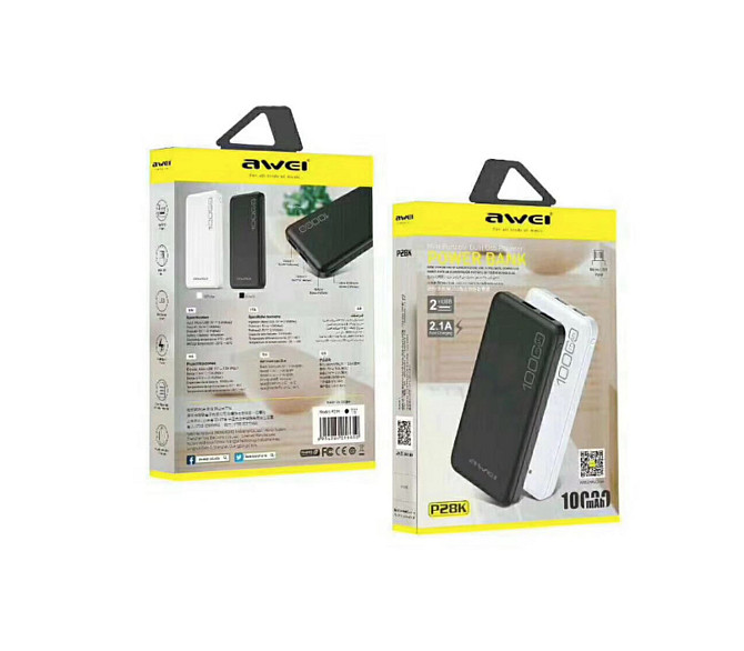 Моб. Заряджання POWER BANK AWEI P5K 10000 mah ART 8141 (60) Київ - фото 1