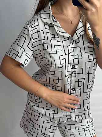 Женская пижама сатиновая Лабиринт M-L Харьков