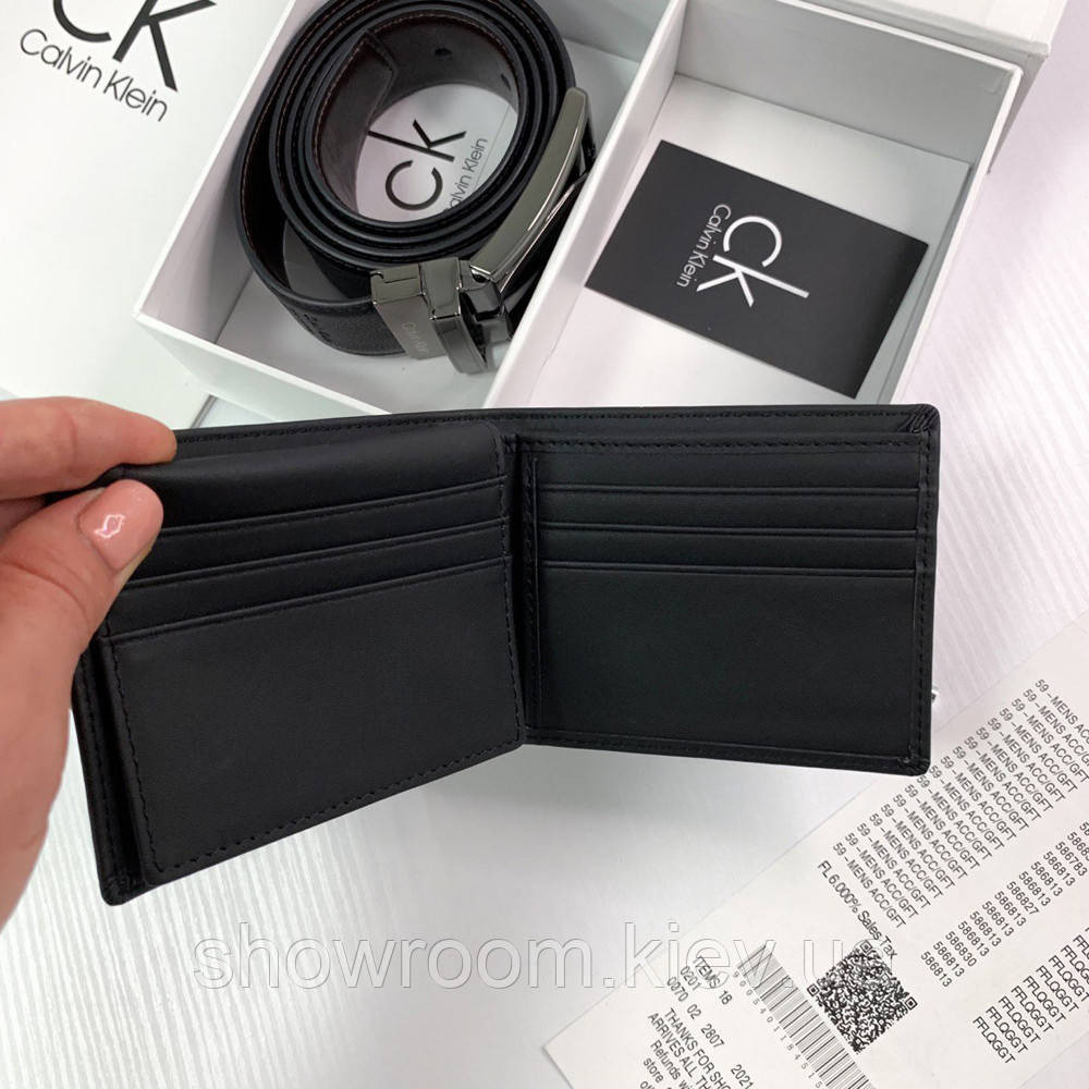 Чоловічий подарунковий набір портмоне і ремінь (485) Київ - фото 4