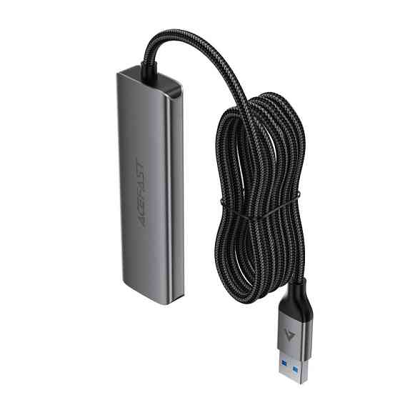 USB-хаб ACEFAST J17 USB-A  4-in-1 HUB Metal Gray Одеса