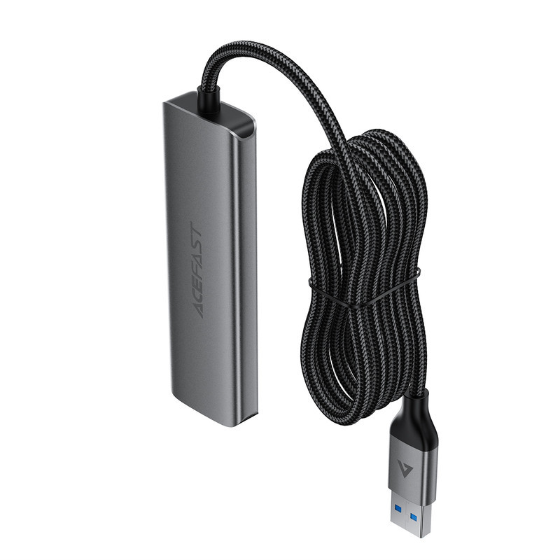 USB-хаб ACEFAST J17 USB-A  4-in-1 HUB Metal Gray Одесса - изображение 3