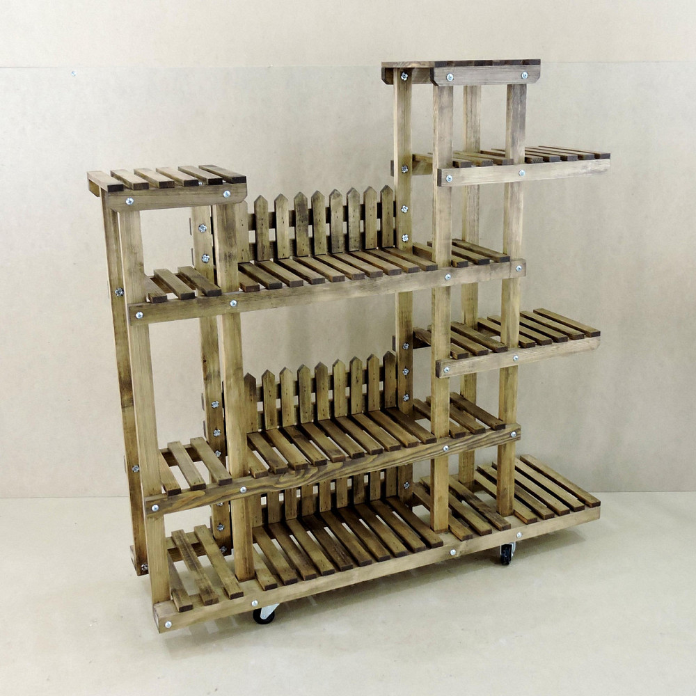 Підставка для квітів "Бемао" з коліщатками капучино Миколаїв - фото 7