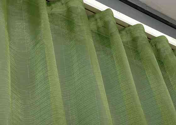 Тюль органза однотонная с люрексом цвет оливковый 006т Киев