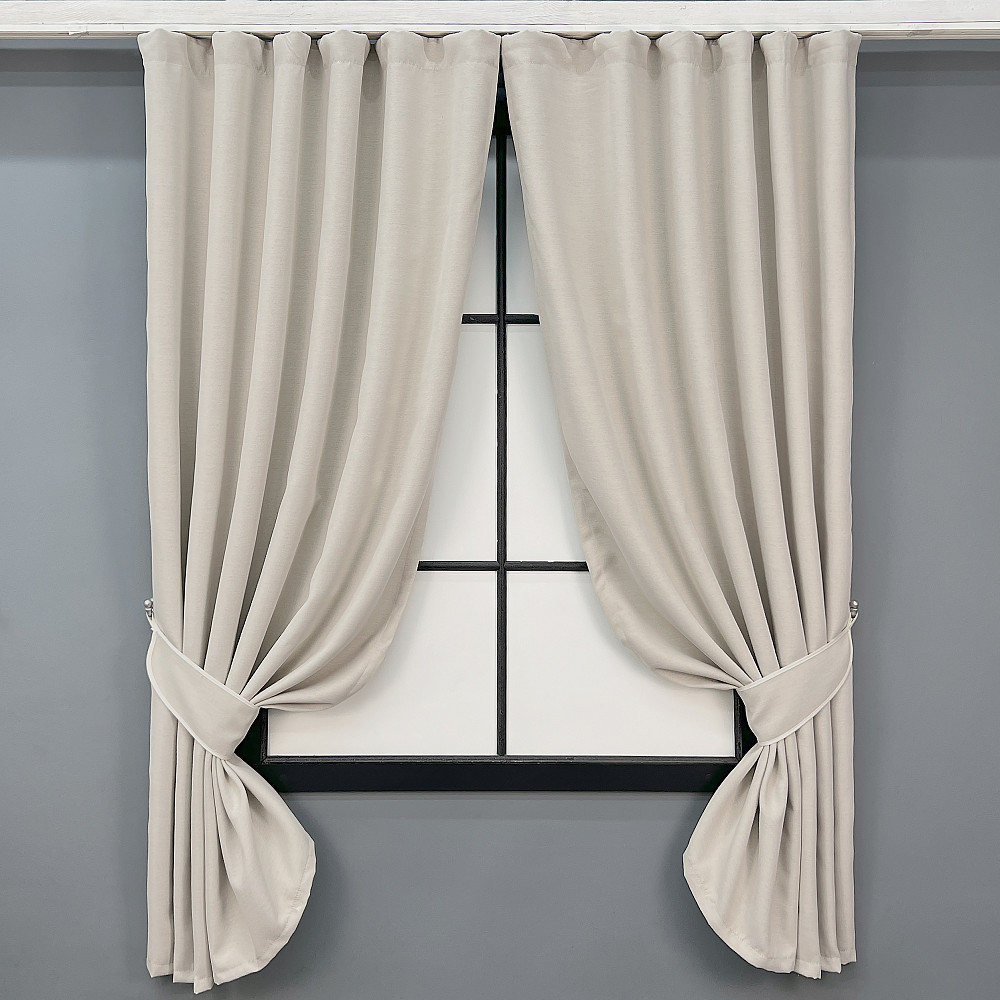 Комплект коротких штор VR-Textil Блекаут двухсторонний Scandi № 1902ш Таш 130х170 см 2 шт (35-0447) Киев - изображение 1