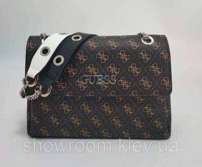 Женская сумка на плечо Guess (3385) коричневая Киев - изображение 1