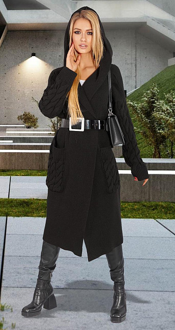 Теплий кардиган з капюшоном (42-46) Київ - фото 4