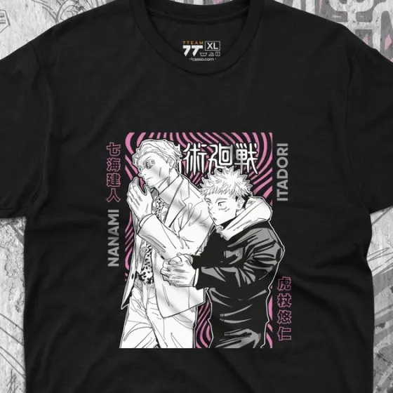 Футболка для подростка мальчика с принтом Магическая Битва Итадори и Кенто Нанами Размер 160 Anime10540 Днепр