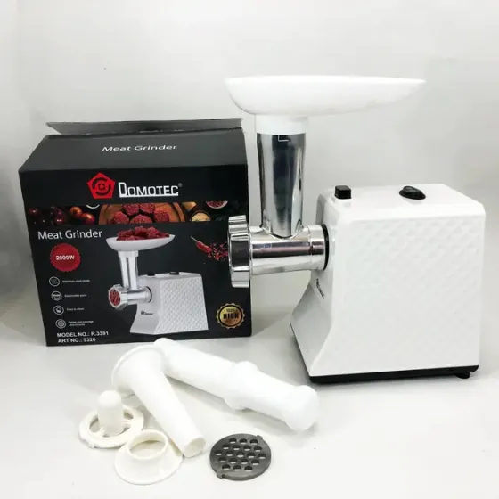 Мясорубка электрическая domotec r3391 2000w, мощная компактная мясорубка для дома, мясорубка 3 в 1 Коломыя