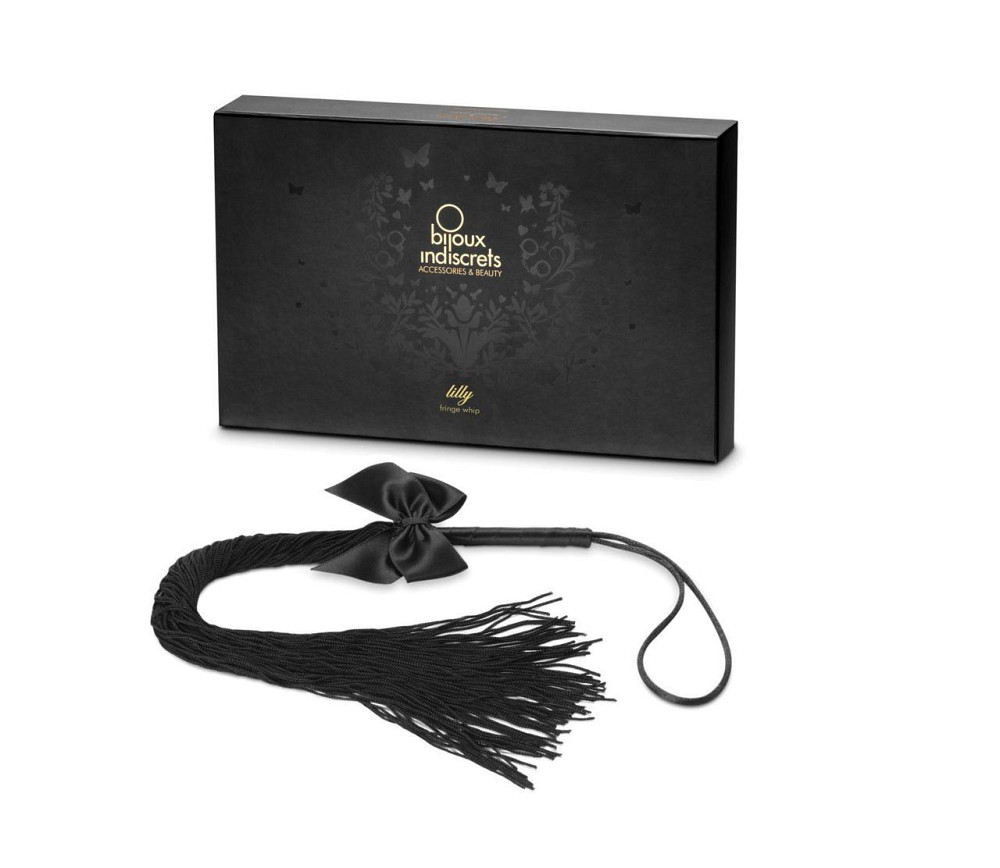 Батіг Bijoux Indiscrets - Lilly - Fringe whip прикрашений шнуром і бантиком, в подарунковій упаковці Sex Aura Київ - фото 1