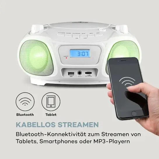 Бумбокс Auna Roadie Sing CD з функцією караоке з Німеччини Уцінка Дніпро - фото 4