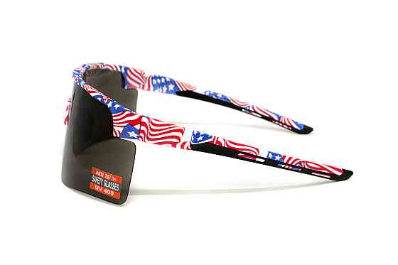 Окуляри захисні Global Vision Onyx USA Flag (gray), сірі в оправі прапор США Запоріжжя