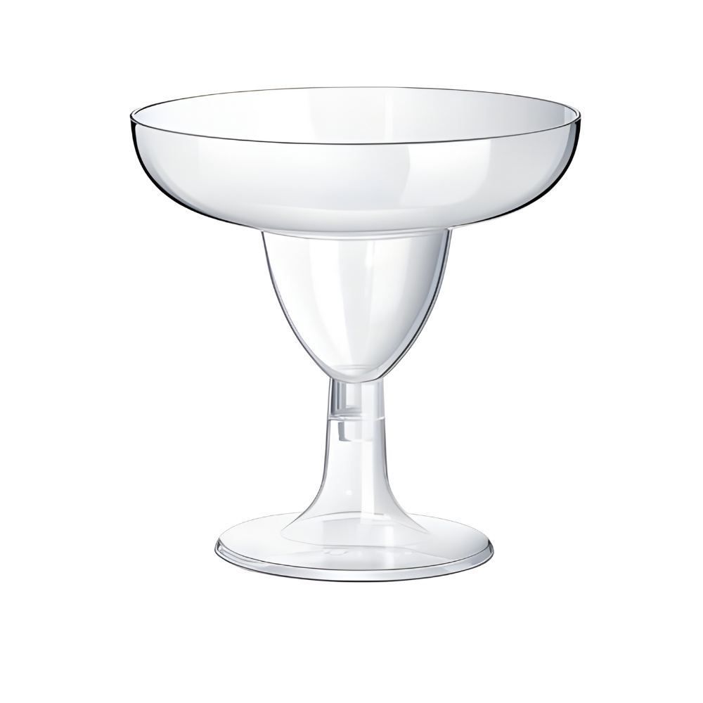 Набор бокалов для маргариты 150 мл, 10 шт, многоразовые, пластиковые, прозрачные для коктейлей с съёмной ножкой Каменец-Подольский - изображение 8