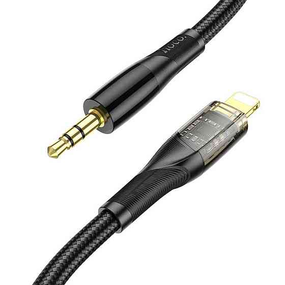 Аудио кабель HOCO UPA25 Transparent Discovery Edition цифровой Lightning AUX, цвет черный 6931474791153 Одесса