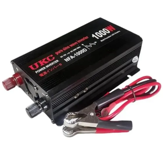 Інвертор для автомобільних акумуляторів UKC 12 V 220 V 1000 W Перетворювач напруги, Чиста синусоїда Одеса