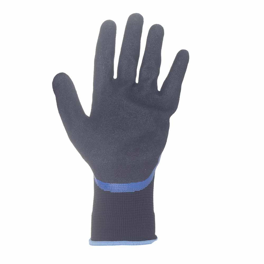 Трикотажные перчатки с двойным нитриловым покрытием р9 (сине-черные, манжет) SIGMA (9443671) Ровно - изображение 3