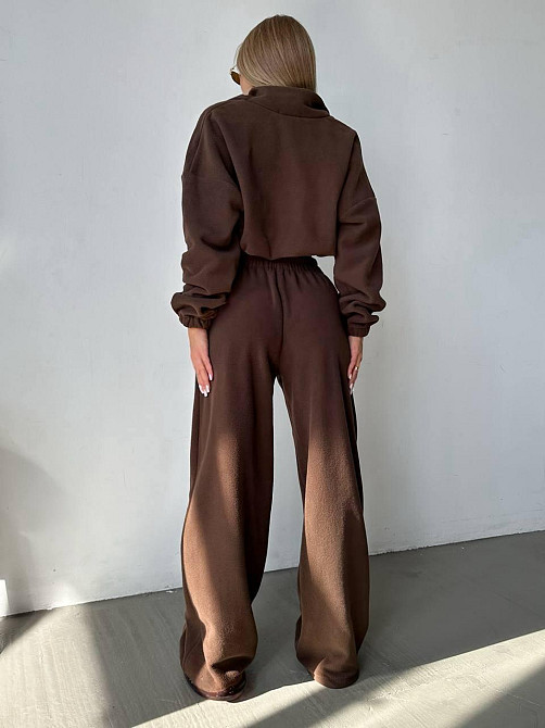 Женский теплый прогулочный костюм двойка Шоколад, 46/48 Одесса - изображение 2