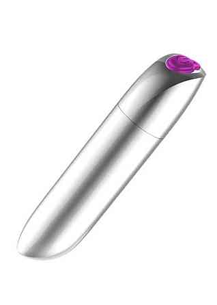 Міні-вібратор - Rechargeable Powerful Bullet Vibrator Silver Sex Aura Київ