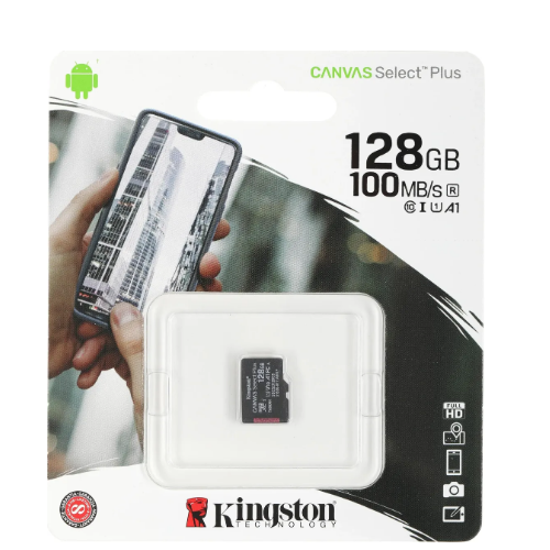 Карта пам'яті microSDXC 128Гб Class 10 (UHS-1) 100Мб/с Kingston Canvas Select Plus Житомир