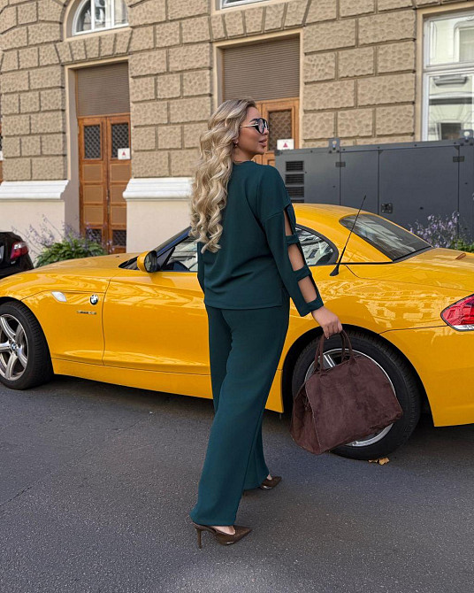 Жіночий батальний костюм двійка креп дайвінг смамагдовий, 56/58 Одеса - фото 5