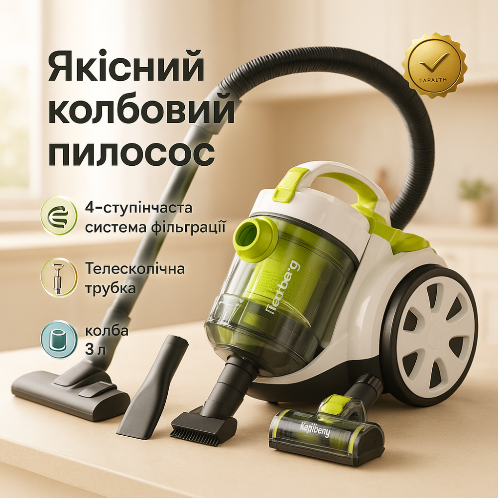 Пылесос для квартиры без мешка, Пылесос бытовой с нера фильтром Легкий контейнерный RO-95 Львов - изображение 17