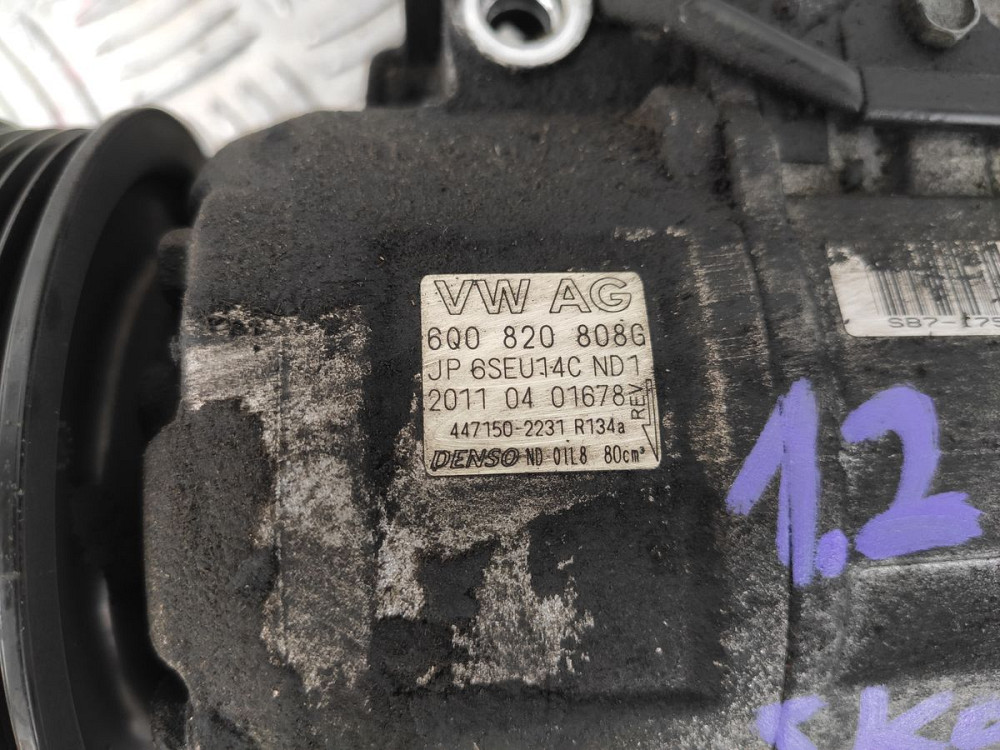 Компресор кондиционера Skoda Fabia 1.2 бензин 2007-2014 (6Q0-820-808G) Ковель - изображение 2