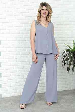 Літній костюм зі штанами палаццо "Stellar" оптом | Батал | Розпродаж моделі Київ