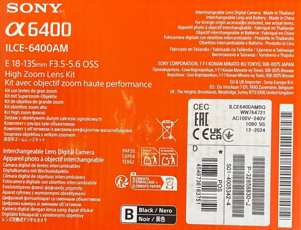 Фотоапарат Sony Alpha A6400 kit (18-135mm) Black (ILCE6400MB.CEC) Киев - изображение 2