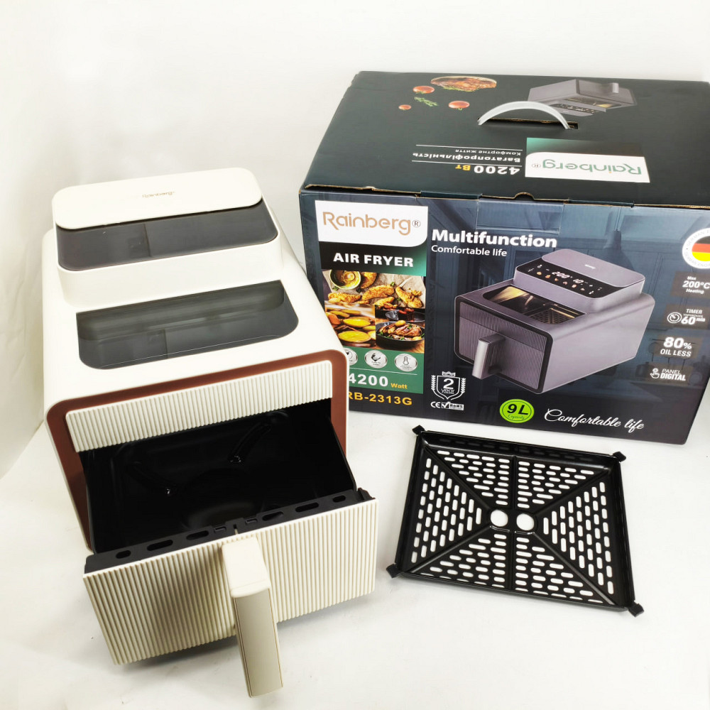 Електрична фритюрниця для кухні та дому Rainberg RB-2313 4200Вт 9л, Аеро-гриль для приготування фрі OR-64 Львів - фото 2