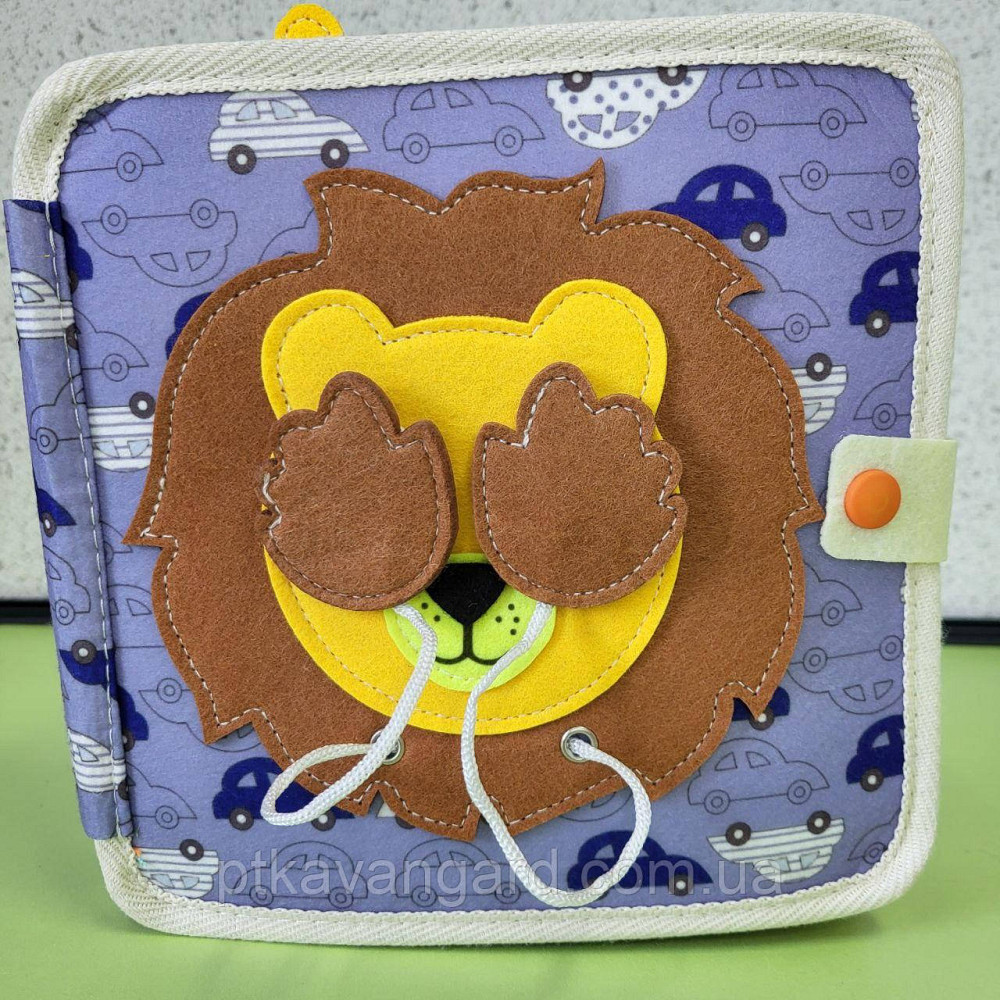 Книга-бизиборд фетровая развивающая мягкая 