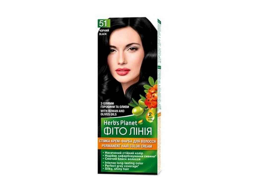 Крем-краска Черный Herbs Planet No 51 ТМ Фито линия   Solmir Киев - изображение 2