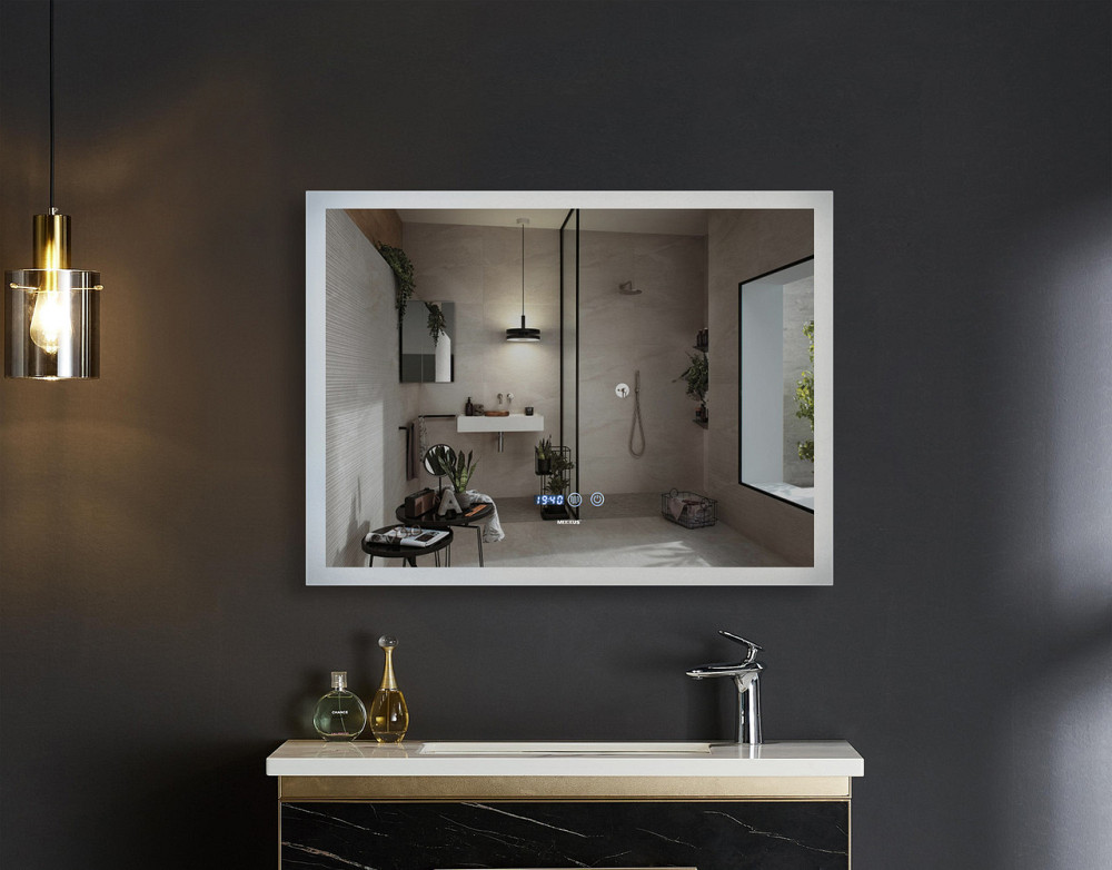 Дзеркало Mixxus FLAT MR04-80x60 з LED Touch, Anti-fog, димером, регулюванням яскравості, годинником  ( MI6928 ) 26473 Харків - фото 8