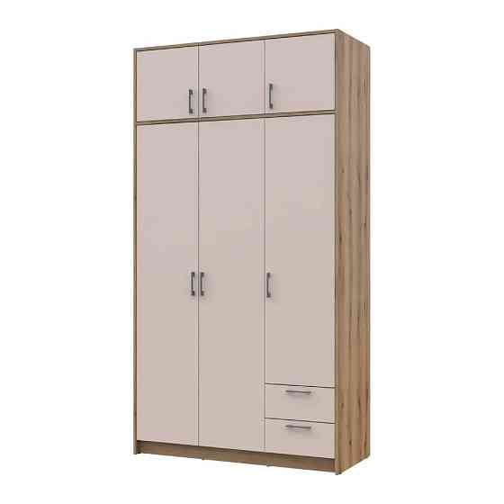 Шафа для одягу Doros Ронді з антресоллю Дуб Артизан/Кашемір 3ДСП 121х52х236 DRS-011667 (80737819) Дніпро