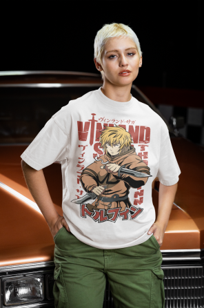 Футболка аниме Винланд Сага Тхорфинн Аниме оверсайз (S/M/L) Черний AnimeJ0730 Днепр