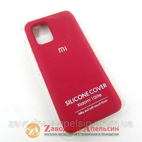 Xiaomi Mi 10 lite чохол мікрофібра Silicone Cover червоний Одеса - фото 2