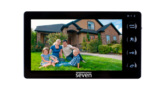 Комплект домофона 7 дюймов с вызывной панелью SEVEN DP-7574 Kit black Киев